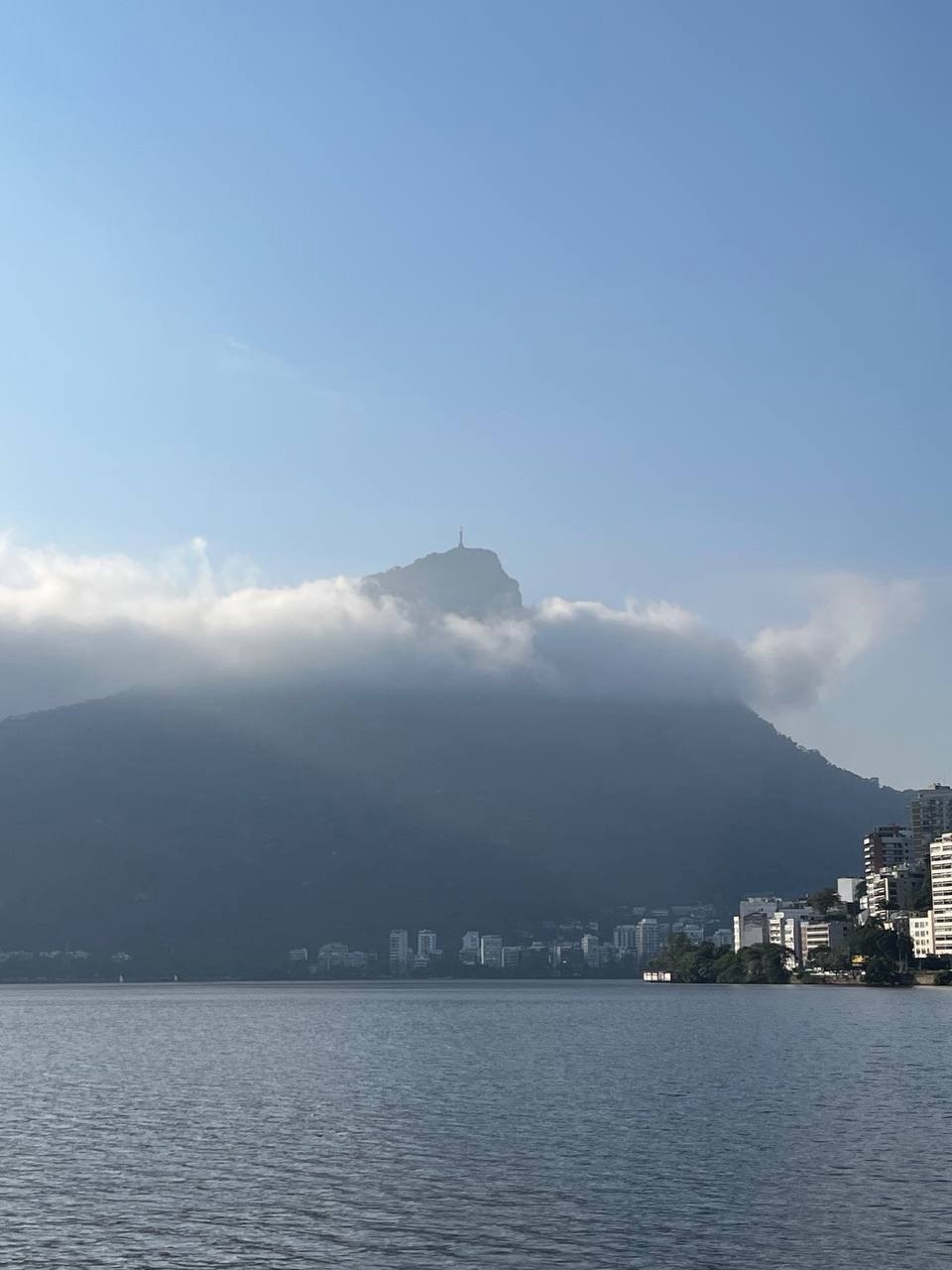 Christ the Redeemer emerging from clouds atop Corcovado