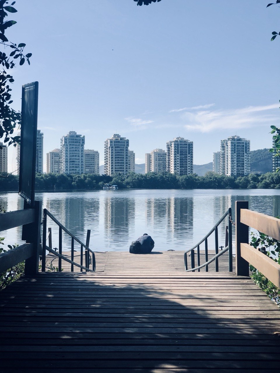Wooden pier on a Barra lagoon